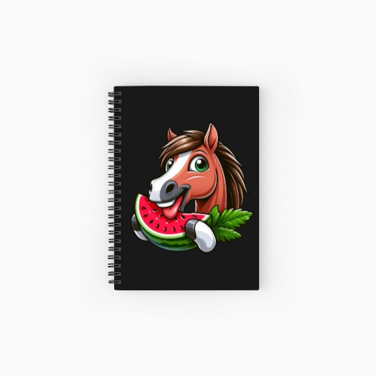 Horses Horse Lover Farmer Melon Summer Spiral Notebooks   Ruled Line