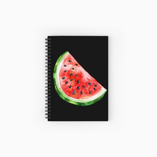 Watermelon Clipart - Fresh Summer Fruit Designs, Spiral Notebooks   Ruled Line