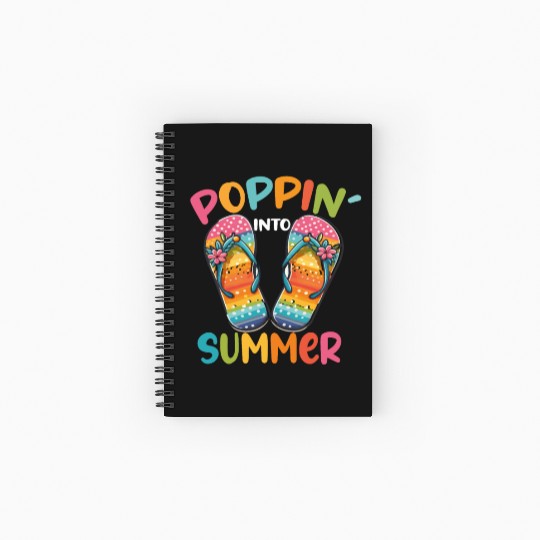 poppin into summer Bye Bye School Spiral Notebooks   Ruled Line