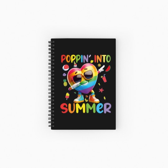 hello teacher Happy day preschool summer student Spiral Notebooks   Ruled Line