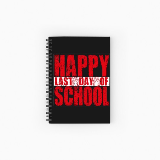 hello teacher Happy day preschool summer student Spiral Notebooks   Ruled Line
