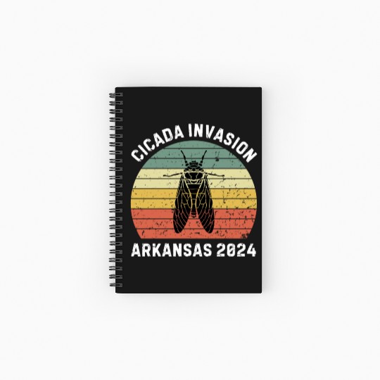 Cicadageddon Invasion Arkansas Tour Spiral Notebooks   Ruled Line