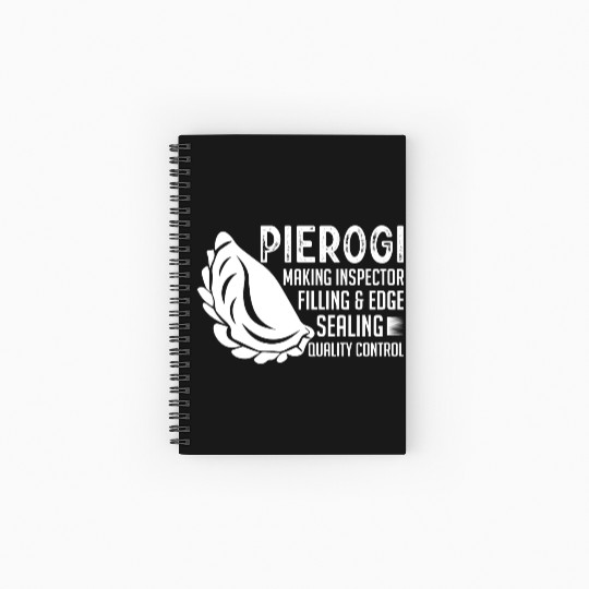 Pierogi Making Inspector Polska Food Polish Kitch Spiral Notebooks   Ruled Line