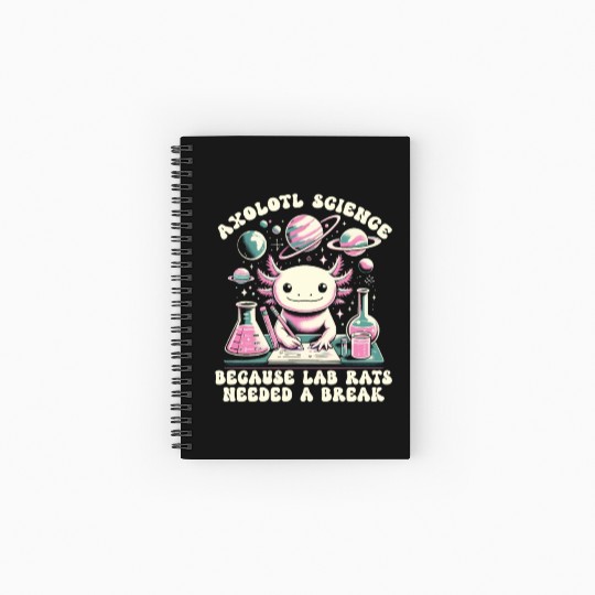Axolotl Science Teacher Mexican Salamander Spiral Notebooks   Ruled Line