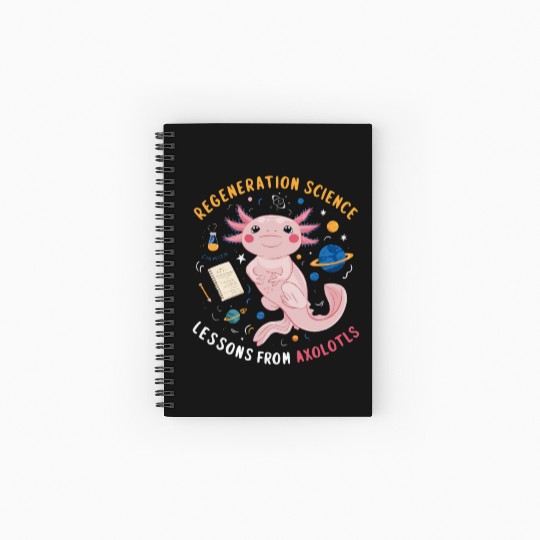 Axolotl Science Teacher Mexican Salamander Spiral Notebooks   Ruled Line