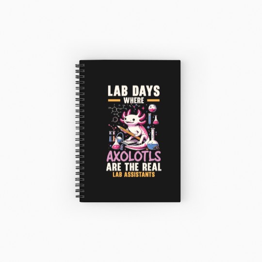 Axolotl Science Teacher Mexican Salamander Spiral Notebooks   Ruled Line