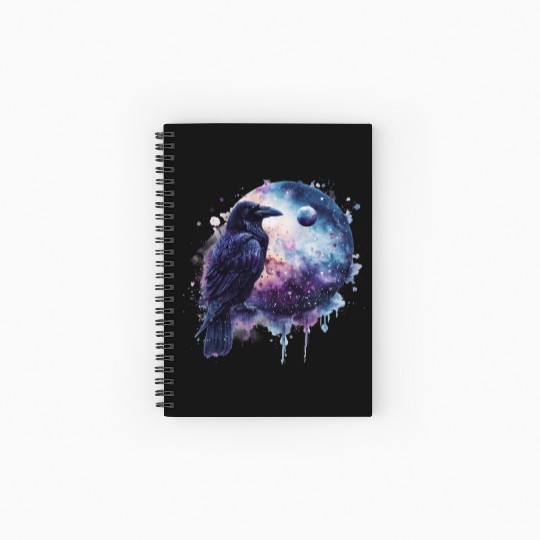 Celestial Raven Clipart Clipart, Crow Bird Witch Spiral Notebooks   Ruled Line