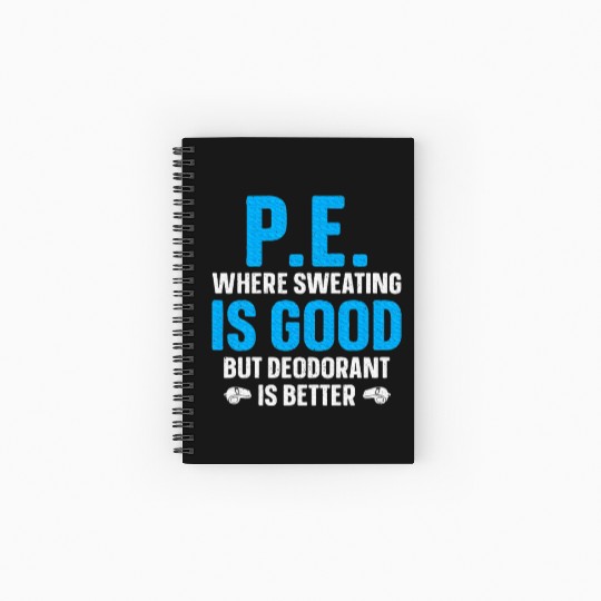 PE Teacher Art Gym Teacher Appreciation Spiral Notebooks   Ruled Line