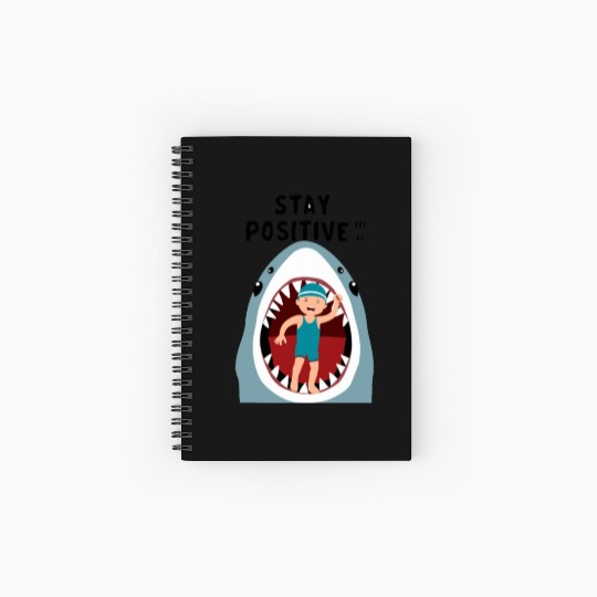 Stay positive Spiral Notebooks   Ruled Line