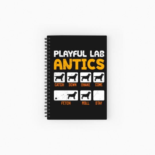 Labrador Owner PLAYFUL LAB ANTICS Funny Spiral Notebooks   Ruled Line