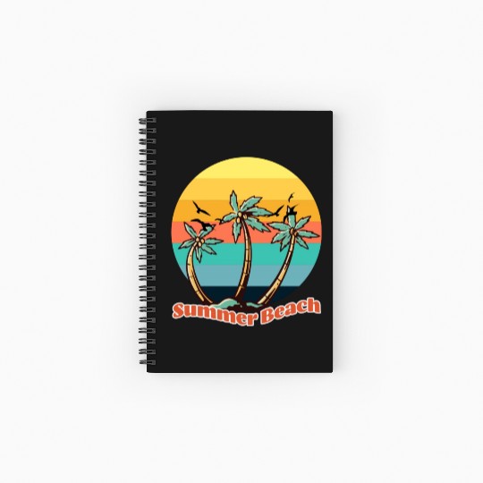 Summer Beach Spiral Notebooks   Ruled Line