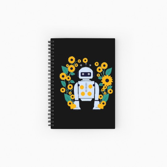 Spring robot Spiral Notebooks   Ruled Line