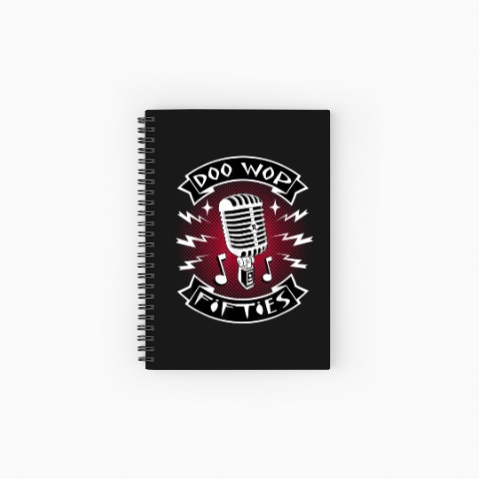 Doo Wop Clothes Vintage Microphone Spiral Notebooks   Ruled Line