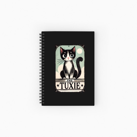 Tuxedo Cats Tarot Card Spiral Notebooks   Ruled Line