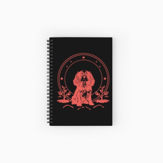 Cavalier King Charles Spaniel Celestial Tarot Card Spiral Notebooks   Ruled Line