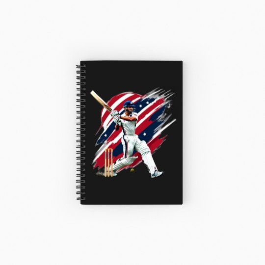 US CRICKET LOVE Spiral Notebooks   Ruled Line