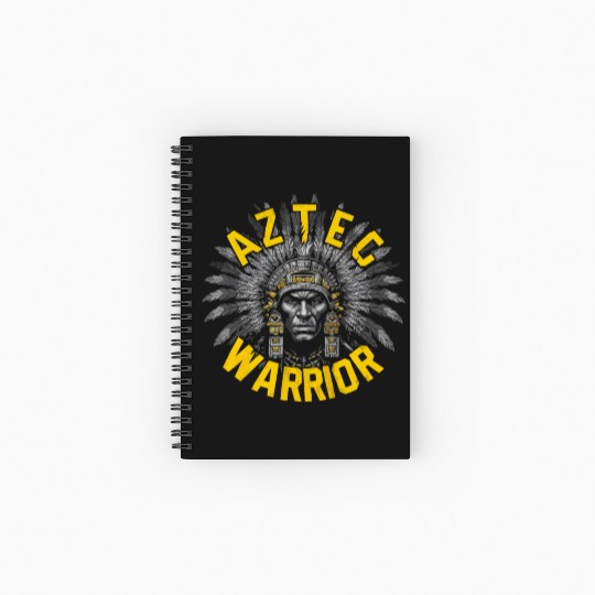 Aztec Warrior Indigenous Mexican Aztec Jaguar Spiral Notebooks   Ruled Line