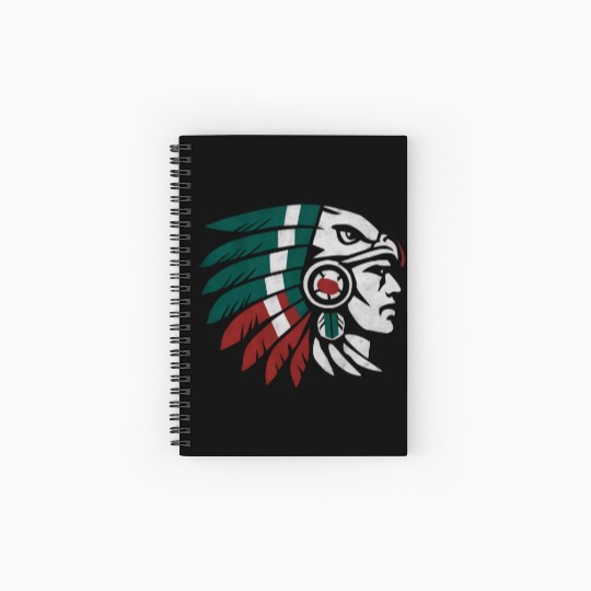 Aztec Warrior Indigenous Mexican Aztec Jaguar Spiral Notebooks   Ruled Line