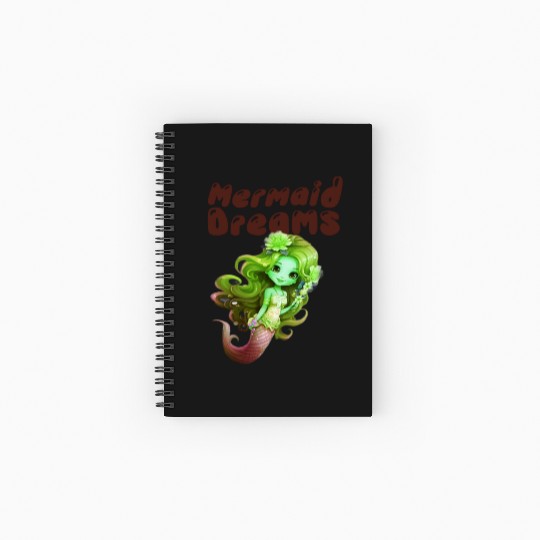 Mermaid Dreams and Summer Vibes Spiral Notebooks   Ruled Line