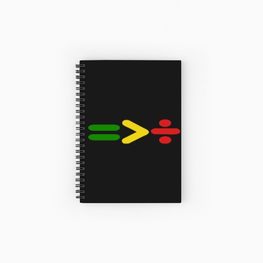 Juneteenth Equality Is Greater Than Division Afro Spiral Notebooks   Ruled Line