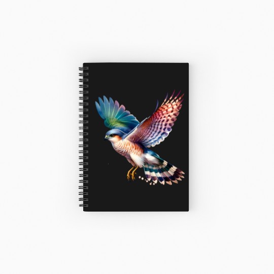 Collared Sparrowhawk in Flight Spiral Notebooks   Ruled Line