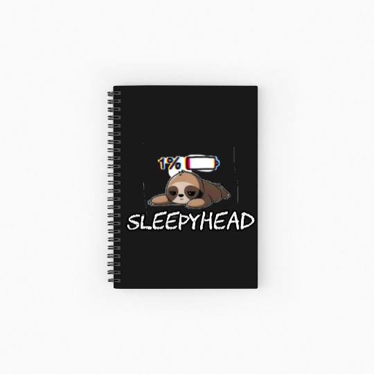 Sleepyhead funny meme sloth Spiral Notebooks   Ruled Line