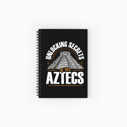 Aztec Pyramid Mayan Indigenous Mexican Aztec Spiral Notebooks   Ruled Line