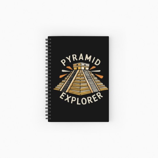 Aztec Pyramid Mayan Indigenous Mexican Aztec Spiral Notebooks   Ruled Line