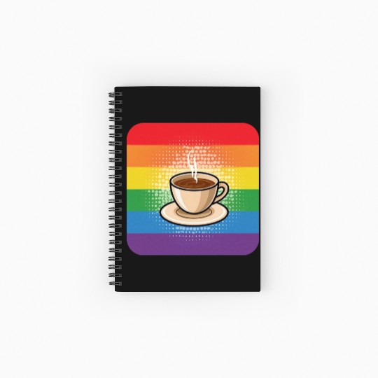 LGBTQ Coffee Spiral Notebooks   Ruled Line