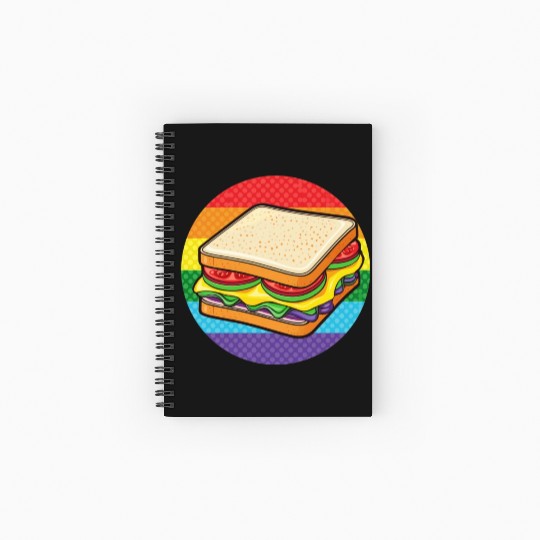 LGBTQ Sandwich Spiral Notebooks   Ruled Line