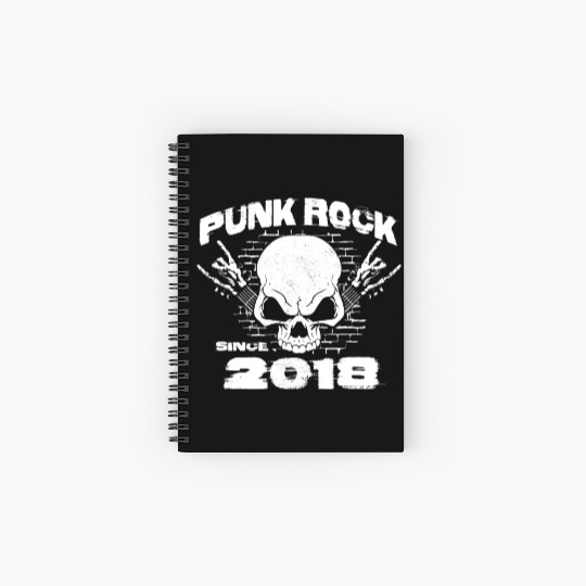 Vintage Grunge Punk since 2018 for 6th Birthday Spiral Notebooks   Ruled Line
