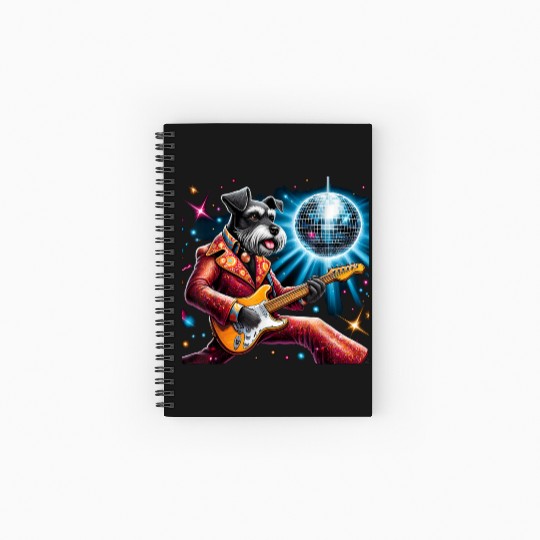 Disco Miniature Schnauzer dog Spiral Notebooks   Ruled Line
