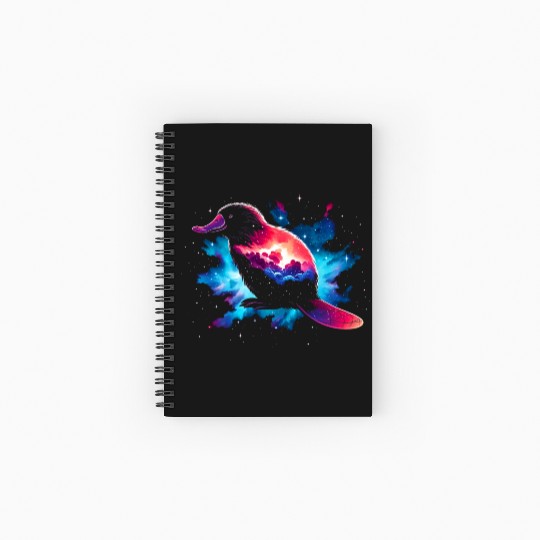 Cool Platypus Galaxy Space Art Spiral Notebooks   Ruled Line