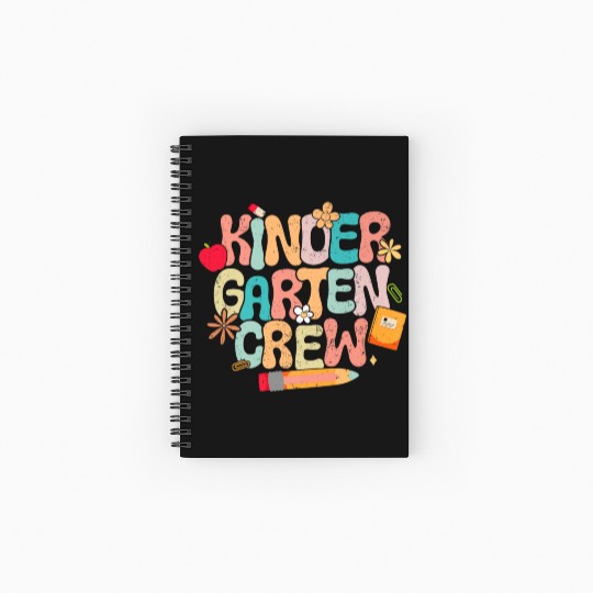 Kindergarten School Flowers Teacher Premium Spiral Notebooks   Ruled Line