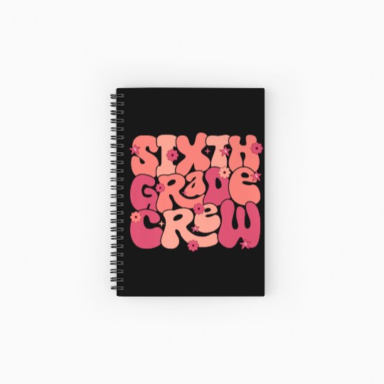 Back School Funny Sixth Teacher Spiral Notebooks   Ruled Line