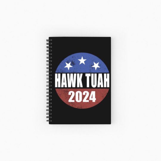 Hawk Tuah 2024 Election Button Hawk Tuahhawk tuah Spiral Notebooks   Ruled Line