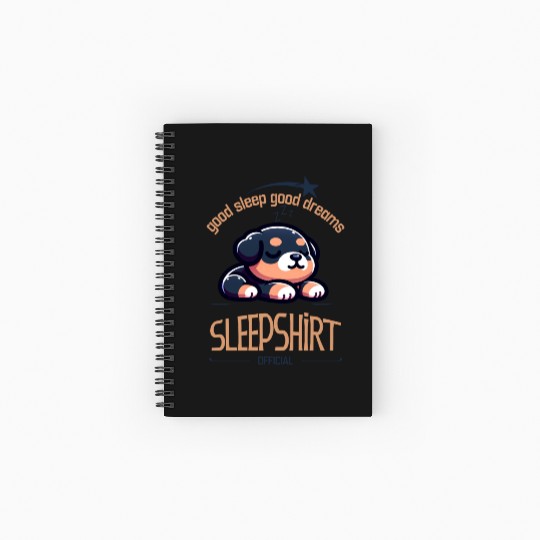 Puppy Dog Official sleepshirt good night Spiral Notebooks   Ruled Line