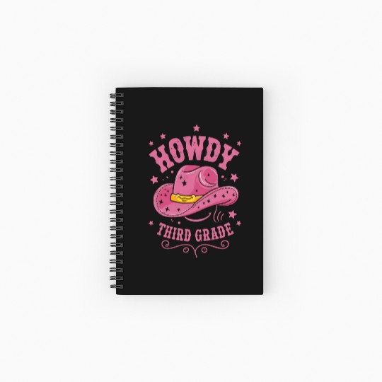 Howdy 3rd Grade Cowboy Cowgirl Back To School Spiral Notebooks   Ruled Line