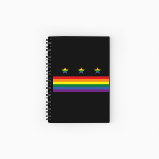 Washington DC Gay Pride Parade Rainbow Flag Spiral Notebooks   Ruled Line
