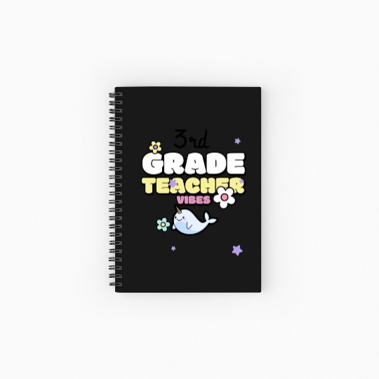 3rd Grade Teacher Vibes Spiral Notebooks   Ruled Line
