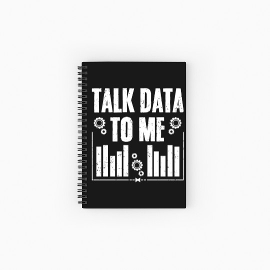 Talk Data To Me Funny Data Science Deep Learning Spiral Notebooks   Ruled Line