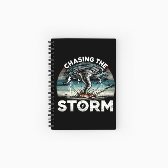 Tornado Chasing Adventures: Embrace Nature's Fury Spiral Notebooks   Ruled Line