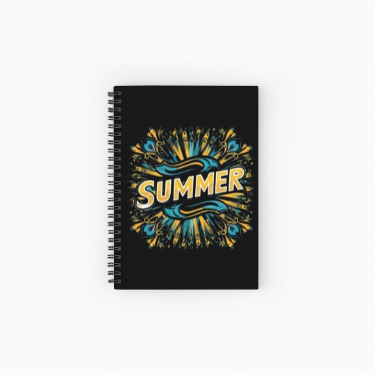 summer Spiral Notebooks   Ruled Line design