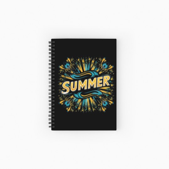 summer Spiral Notebooks   Ruled Line design
