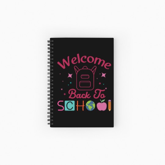 Welcome Back To School Days Spiral Notebooks   Ruled Line