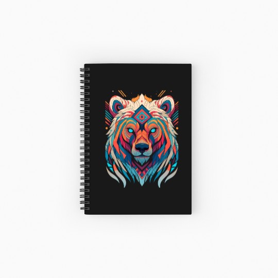 Native American Spirit Wolf Spiral Notebooks   Ruled Line