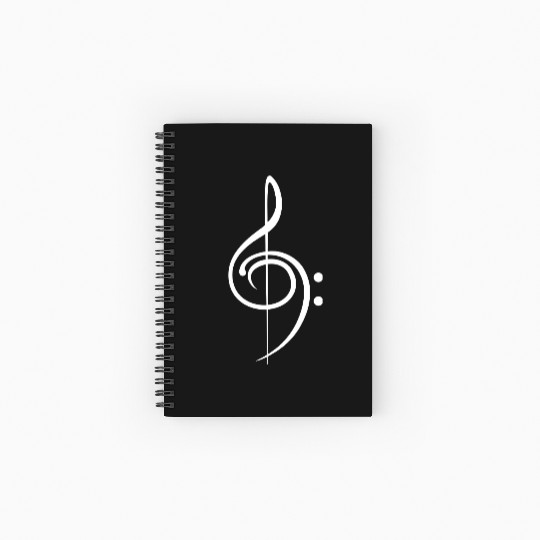 Music Clef Note French Violin Treble Bass Sound Spiral Notebooks   Ruled Line