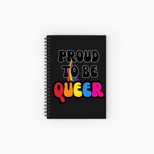 Queer + Regenbogen LGBTQ+ Pride Month Spiral Notebooks   Ruled Line