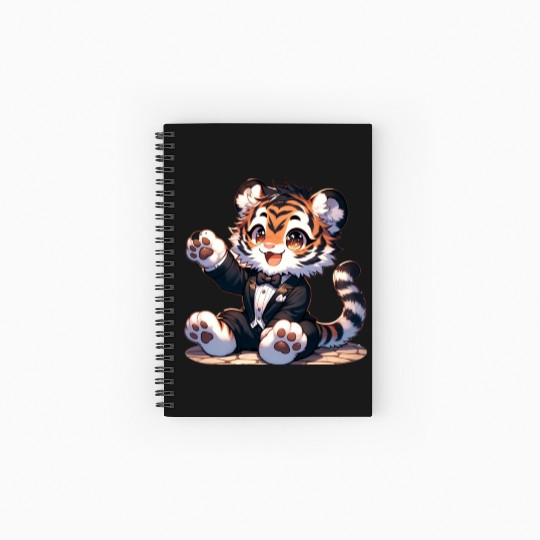 Tiger Cub with outfit Spiral Notebooks   Ruled Line