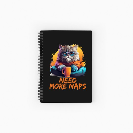 Persian Cat Need More Naps Kitten Cat Memes Spiral Notebooks   Ruled Line
